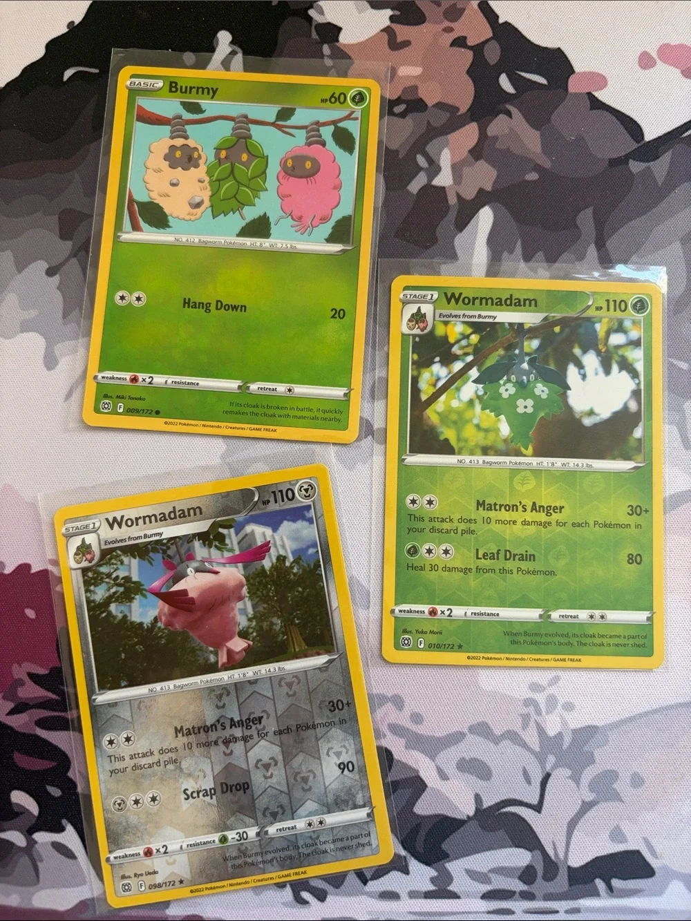 Burmy & Wormadam Pokémon Evolution Card Reverse Holo Lot 🌿 3 Cards ✨5/$25✨